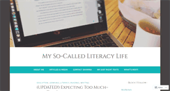 Desktop Screenshot of mysocalledliteracylife.com